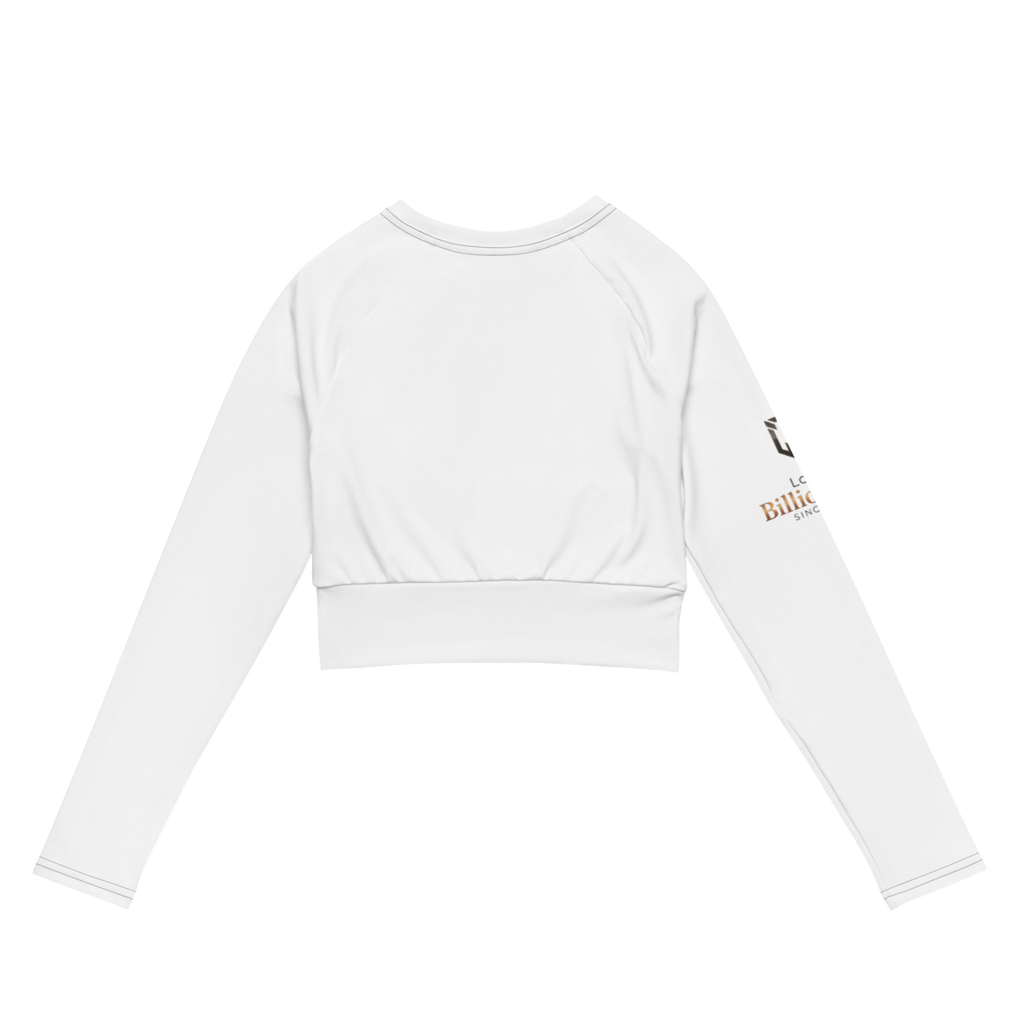 Recycled long - sleeve crop top - Lo - Key Billionaire